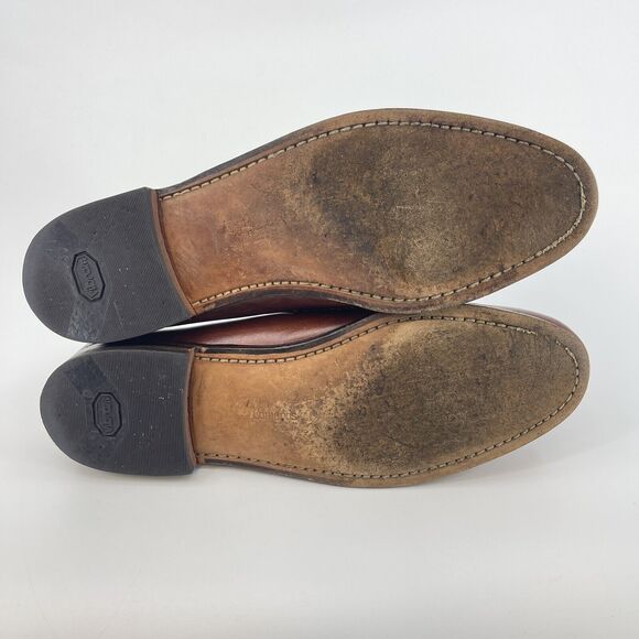 Allen Edmonds Size 11.5 D Maxfield Brown Leather Tasseled Loafers Braided Trim main image 10